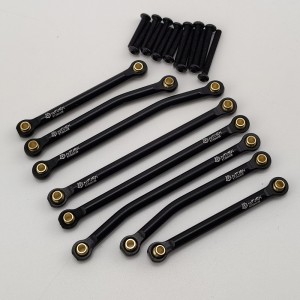 Alloy Suspension Links Set for TRX-4M 1/18th Scale Crawler: Black