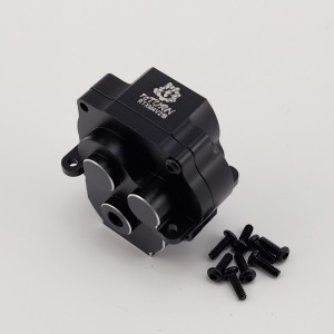 V2 Alloy Center Gear Box Housing Set for TRX-4M 1/18th Scale Crawler: Black (Transmission Gear Case)