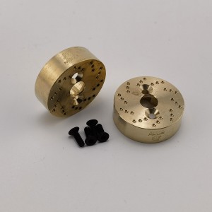 Brass Rear Wheel Weight for TRX-4M 1/18th Scale Crawler Dia22x7mm 17g/pc 2pcs/set
