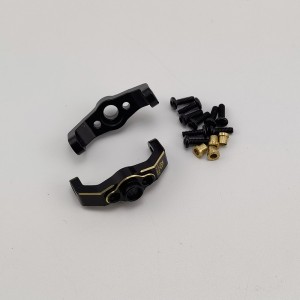 Black Brass Front C Hub / Spindle Carrier Set for TRX-4M 1/18th Scale Crawler (Steering Mount Set / Castor Block) 5g/pc