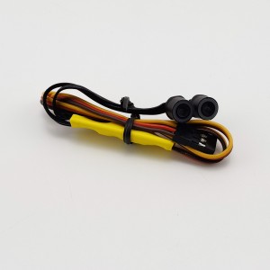 RC Headlight Set for TRX-4M 1/18th Scale Crawler: White Ring 7.5x7.5x7.5mm 3rd Channel Switch 12 Lighting Modes