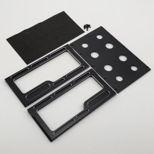 Alloy RC Car Stand Kits for Rc Car Repair Display for 1/8 On Road Car: Black 200x125x96mm Unassemblied (Pit RC Repair Work Stand)