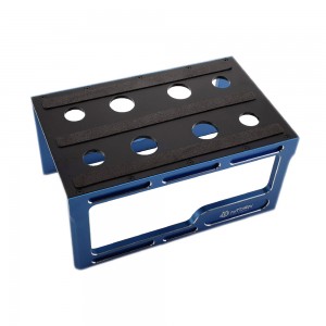Alloy RC Car Stand Kits for Rc Car Repair Display for 1/8 On Road Car: Blue 200x125x96mm Unassemblied (Pit RC Repair Work Stand)
