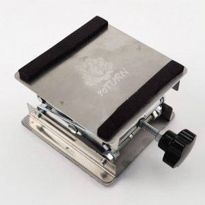 Stainless Steel RC Car Height Adjustable Stand / Display Work Stand / Repair Station 135x100x64mm for 1/10 1/12 RC Car Truck Buggy Crawler Up Board: 100x100mm Screw Adjustable Height: 64-164mm