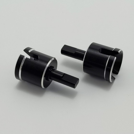 V2 Aluminum Gearbox Outdrive for TT02: Black 2pcs/set