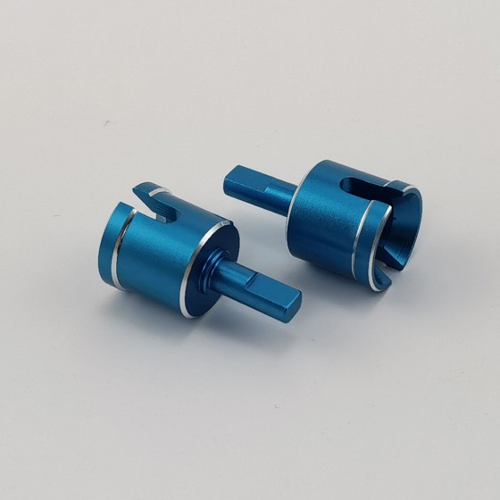 V2 Aluminum Gearbox Outdrive for TT02: Blue 2pcs/set