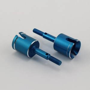 V2 Aluminum Wheel Axle for TT02: Blue 2pcs/set