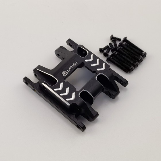 V3 Alloy Center Gear Box Mount for TRX-4M 1/18th Scale Crawler: Black (Transmission Case Mount)