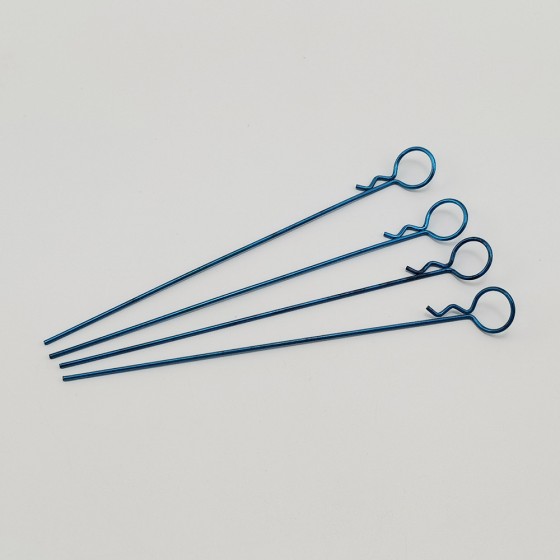 Alloy Big Ring Extra Long Metallic Body Clips for 1/10 RC Car: SkyBlue Rod Dia: 1.2mm Length: 120mm Ring Dia: 12.5mm 4pcs/bag