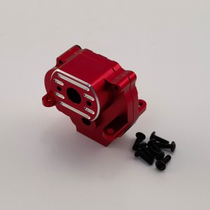 V3 Alloy Center Gear Box Housing Set for TRX-4M 1/18th Scale Crawler: Red (Transmission Gear Case)