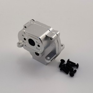 V3 Alloy Center Gear Box Housing Set for TRX-4M 1/18th Scale Crawler: Silver (Transmission Gear Case)
