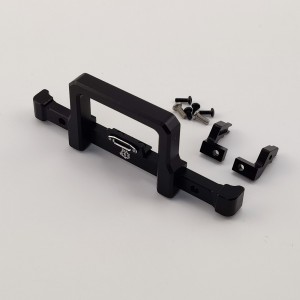 Alloy Front Bumper Set for TRX-4M Defender Upgrade:   Black (Front Bumper Fairlead Light Buckets)
