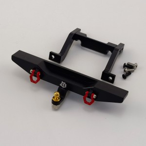 Alloy Rear Bumper Set for TRX-4M Defender Upgrade:   Black (Rear Bumper Fairlead Light Buckets)
