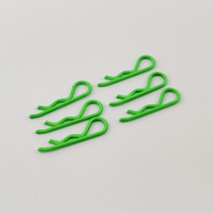 Metallic Body Clips for 1/8 1/5 RC Car: Fluorescent Green Rod Dia: 1.8mm Length: 40mm 6pcs/bag