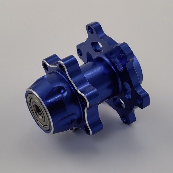 Alloy Front Hub / Wheel Axle Set for Losi Promoto MX 1/4-Scale Motorcycle: Blue