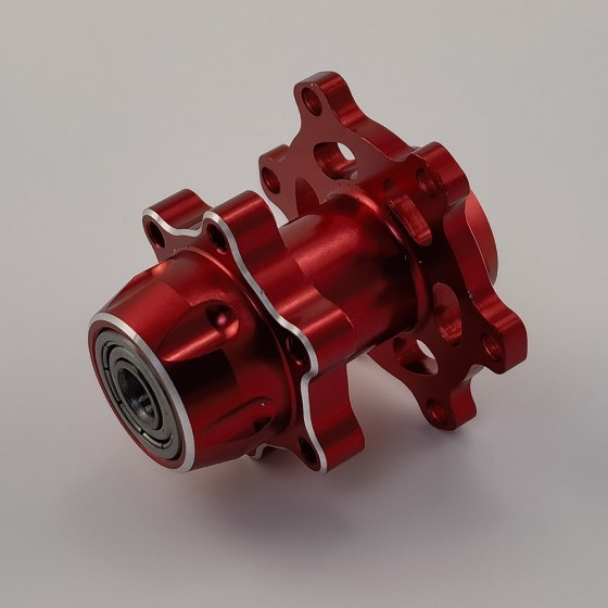 Alloy Front Hub / Wheel Axle Set for Losi Promoto MX 1/4-Scale Motorcycle: Red