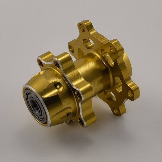 Alloy Front Hub / Wheel Axle Set for Losi Promoto MX 1/4-Scale Motorcycle: Gold