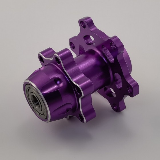 Alloy Front Hub / Wheel Axle Set for Losi Promoto MX 1/4-Scale Motorcycle: Purple