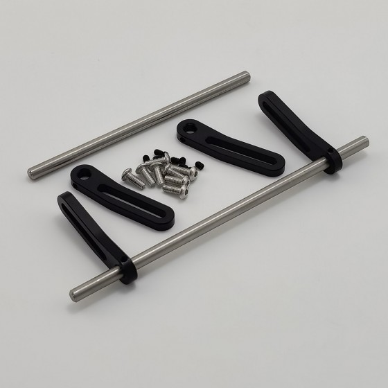 Alloy Adjustable Front/Rear Bumper Set for 1/10 RC Crawler Chassis / LCG Rigs Comp Builds / TRX4 / SCX10 / Gspeed Power Wagon Cliffhanger Body: Black