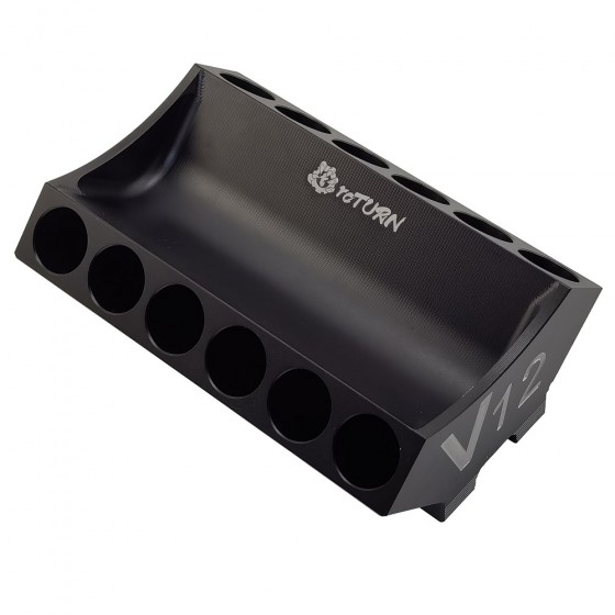 Alloy Scale V12 Engine RC Tool Stand / Screw Tray for RC Cars: Black 154x105x57mm 732g