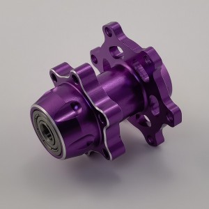 Alloy Front Hub / Wheel Axle Set for Losi Promoto MX 1/4-Scale Motorcycle: Purple