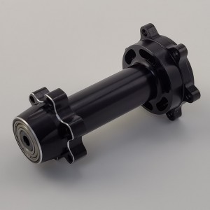 Alloy Rear Hub / Wheel Axle Set for Losi Promoto MX 1/4-Scale Motorcycle: Black