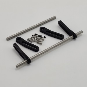 Alloy Adjustable Front/Rear Bumper Set for 1/10 RC Crawler Chassis / LCG Rigs Comp Builds / TRX4 / SCX10 / Gspeed Power Wagon Cliffhanger Body: Black