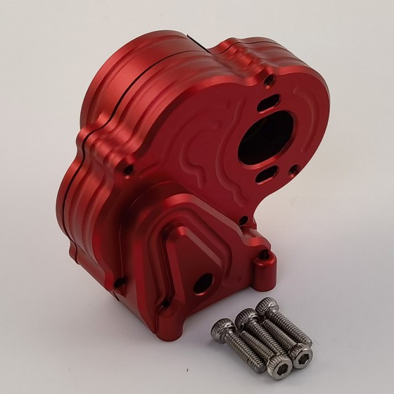 Alloy Center Gear Box Housing Set for Axial UTB18 Capra 1/18 Trail Buggy: Red (Transmission Gear Case)