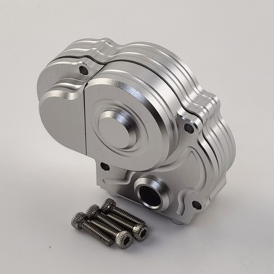 Alloy Center Gear Box Housing Set for Axial UTB18 Capra 1/18 Trail Buggy: Silver (Transmission Gear Case)
