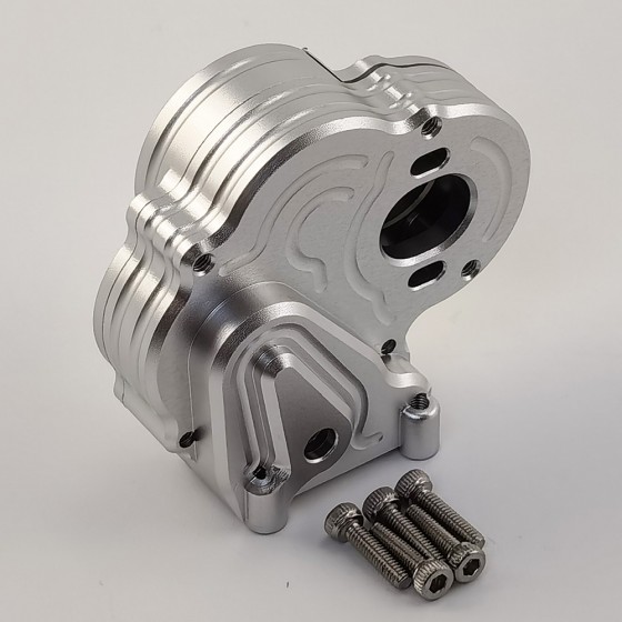Alloy Center Gear Box Housing Set for Axial UTB18 Capra 1/18 Trail Buggy: Silver (Transmission Gear Case)