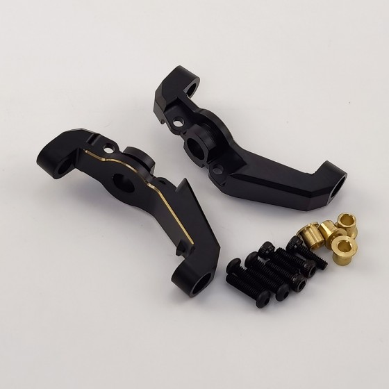 Black Brass Front C Hub / Spindle Carrier Set for Axial UTB18 Capra 1/18 Trail Buggy (Steering Mount Set / Castor Block) 23.5g/pc 2pcs/set