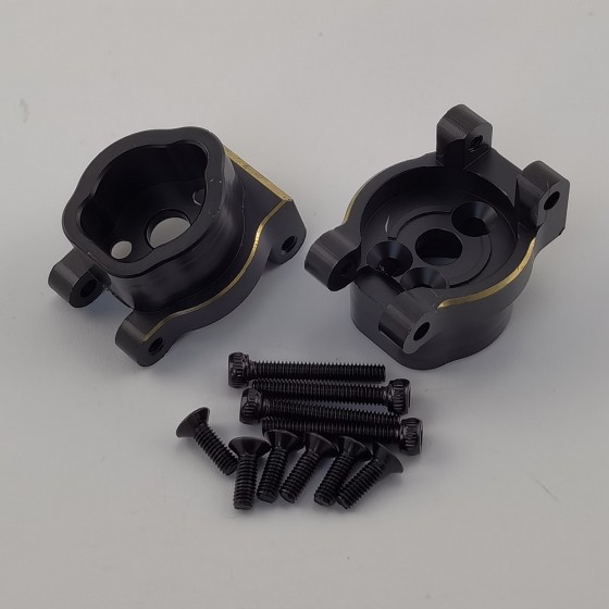 V2 Black Brass Rear Hub Carrier / C Hub / Axle Portal Mounts for TRX-4 / TRX4 1/10th Scale Crawler 22,,8g/pc 2pcs/set
