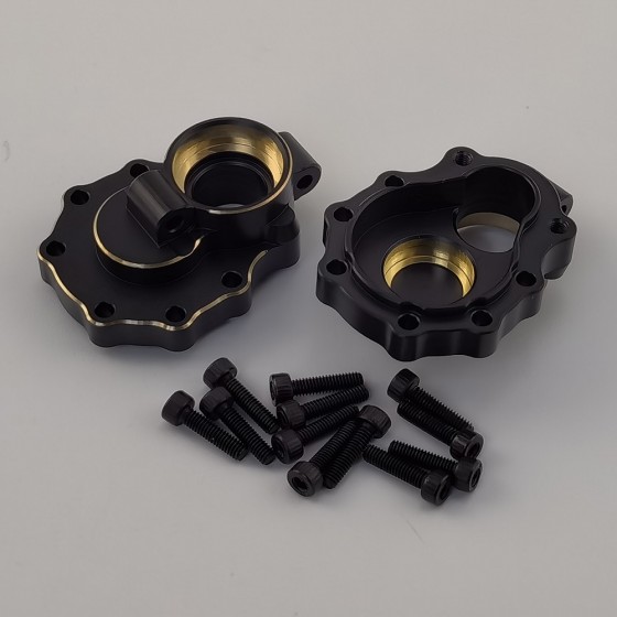 V2 Black Brass Rear Inner Portal Housing Set for TRX-4 / TRX4 1/10th Scale Crawler (Rear Portal Drive Housing) 31.5g/pc 2pcs/set
