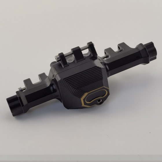 V2 Black Brass Rear Portal Axle Housing for TRX-4 / TRX4 1/10th Scale Crawler 338g