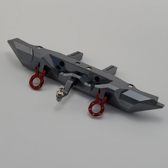 Alloy Rear Bumper Set with Trailer Hook / Shackle / Drop Hitch Receiver Towball for TRX-4 / TRX4 1/10th Scale Crawler: TiColor