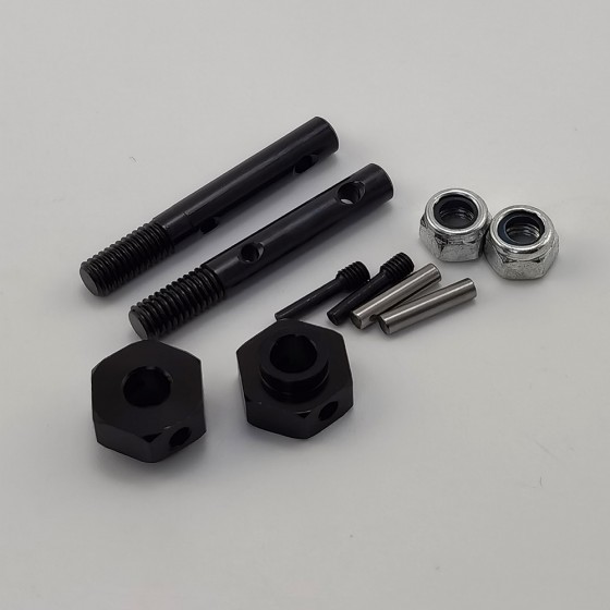 Hardened Steel Front/Rear Portal Axle / Portal Stub Axle Set for Axial Capra 1.9 UTB