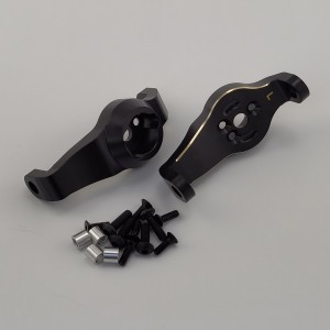 V2 Black Brass Front C Hub / Spindle Carrier Set for TRX-4 / TRX4 1/10th Scale Crawler (Steering Mount Set / Castor Block) 43g/pc 2pcs/set