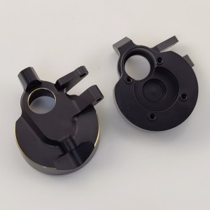 V2 Black Brass Inner Front Portal Housing / Front Steering Knuckle Set for Axial Capra1.9 UTB / SCX10 III: B Style 99g/pc 2pcs/set