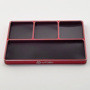 Alloy RC Week Magnetic Screw Tray 128x89x10mm: Red
