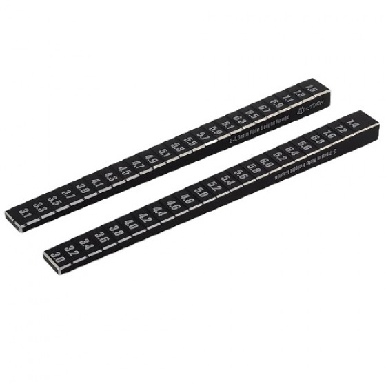 Premium 3-7.5mm Ride Height Gauge for 1/10 Touring: Black