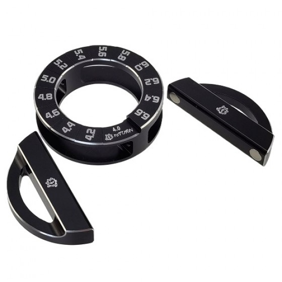 Aluminum Classic+ Plus RC Car 4.0 - 6.6mm Chassis Circle Droop Gauges and 10mm Height Support Blocks for 1/10 Nitro and Electric Touring Cars