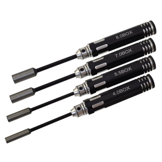 Drill Black Classic Nut Drivers Set 4pcs Box4.0/5.5/7.0/8.0mm