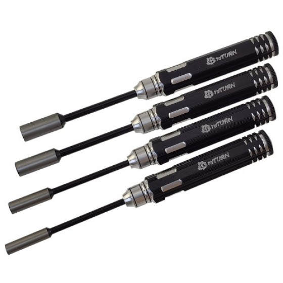 Drill Black Classic Nut Drivers Set 4pcs Box4.0/5.5/7.0/8.0mm