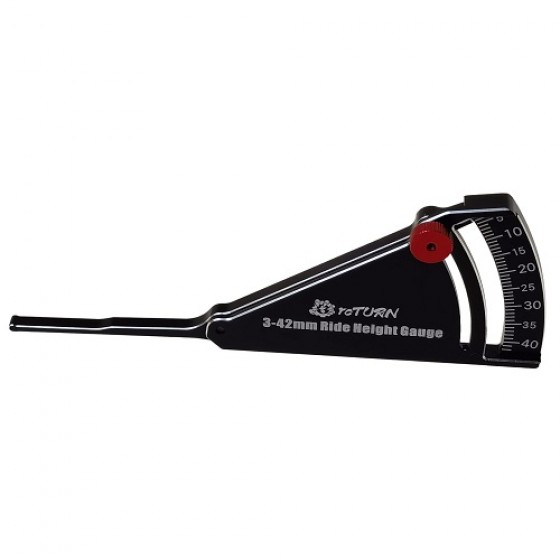 Aluminium Classic+ Plus 3-42mm Ride Height Gauge for RC Cars: Black