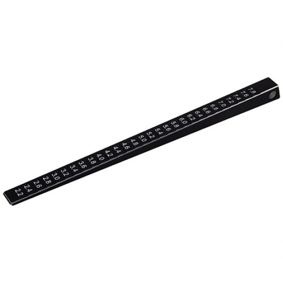Aluminium Classic+ Plus Setpped 2.1-7.9mm Chassis Ride Height Gauge for RC Cars: Black 0.1mm increments.