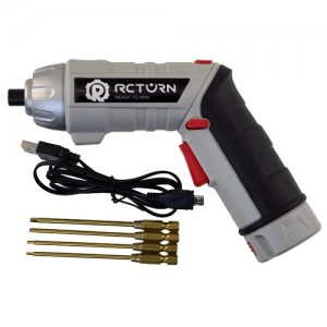 P6 ​RC Power Tool Electric Mini Screwdriver with Tit-Coated Tips 3.6v, 1300mAh, 180rpm, 3.5Nm, Chuck 6.35mm Hex, 400g weight, 18650 Battery Hex1.5/2.0/ 2.5/3.0mm/