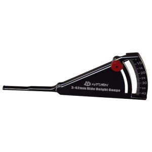 Aluminium Classic+ Plus 3-42mm Ride Height Gauge for RC Cars: Black