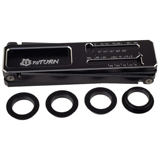 Aluminium Classic+ Plus Foldable Shock Stand with Screw Length Measuring for 1/8th & 1/10th Shock Absorbers: Black