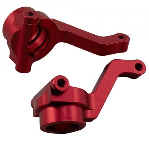 Aluminium Front Steering Knuckles / Arms for Tamiya BBX (BB-01) Buggy: Red