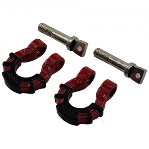 Metal Scale Tow Shackles for 1/10 Crawler SCX10 I II III / TRX4: Red 2pcs/set